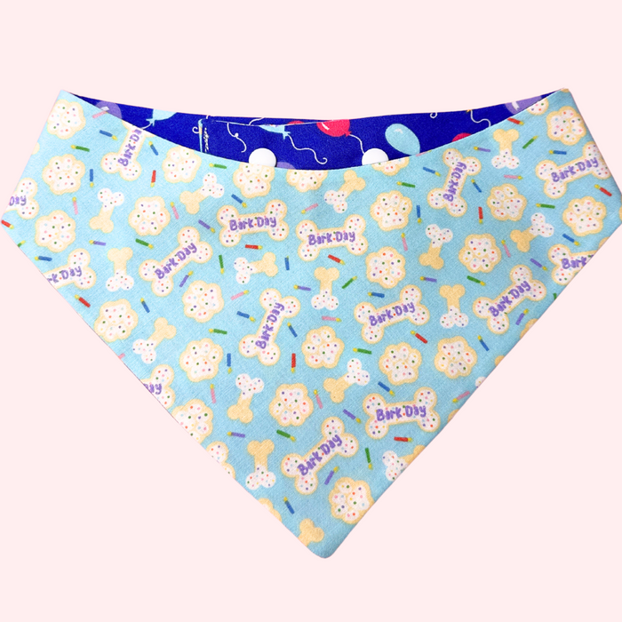 Blue Barkday Cookies Pet Bandana