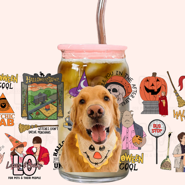 Custom Halloweentown 16oz Glass Tumbler