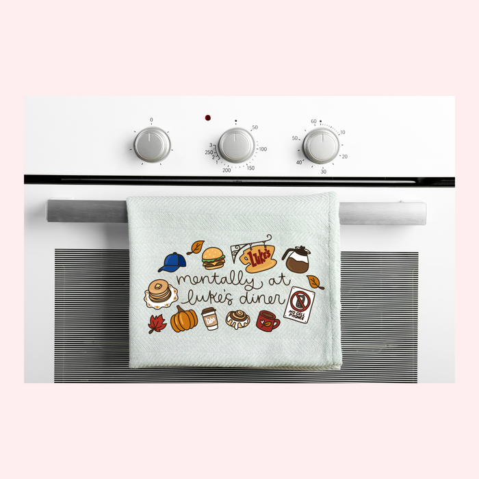Gilmore Girls Mentally at Luke's Diner Tea Towel