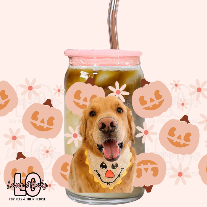 Custom Pumpkin Spice 16oz Glass Tumbler