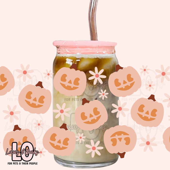 Custom Pumpkin Spice 16oz Glass Tumbler