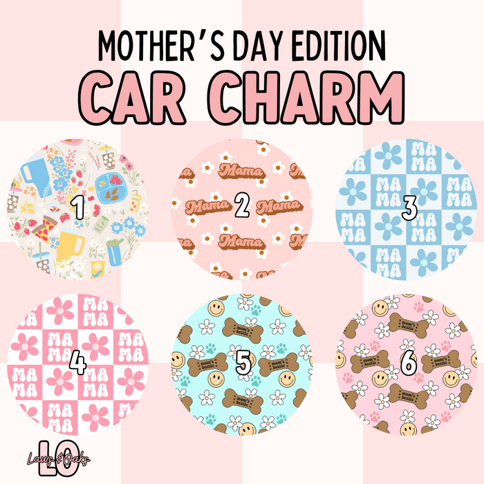 Mother's Day Edition Custom Car Charm, Rearview Mirror Charm, Custom Photo Charm