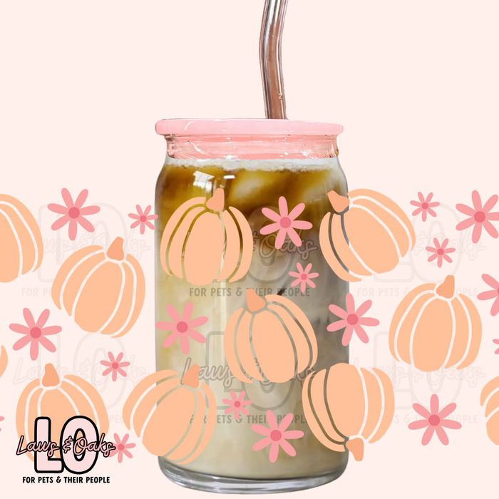 Custom Pumpkin 16oz Glass Tumbler