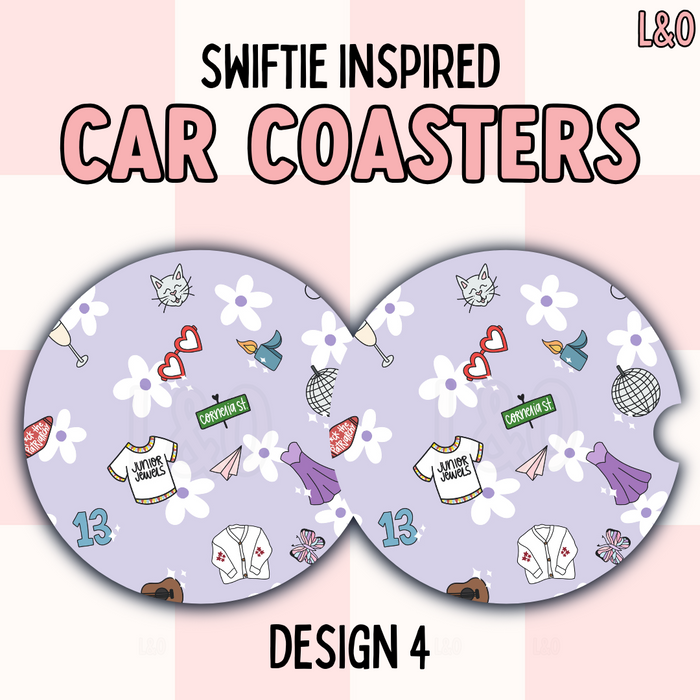 Swiftie Car Coasters - Pack of Two