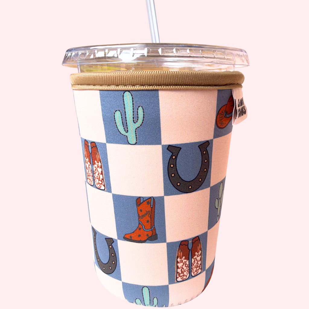 Western Checks Drink Sleeve