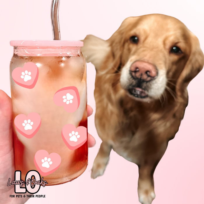 Busy Being A Dog Mama 16oz Glass Tumbler