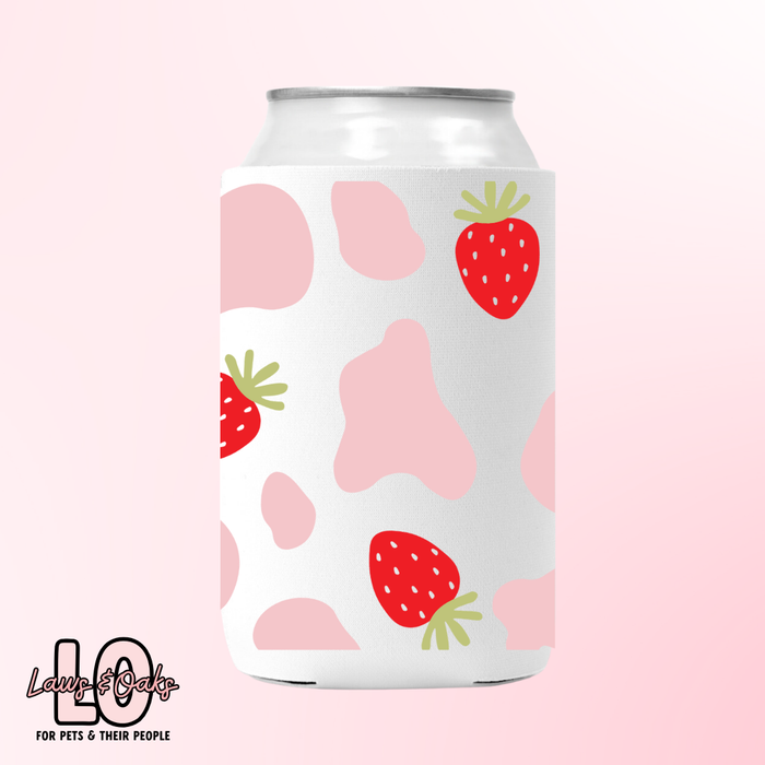 Strawberry Milk Custom Can Koozie