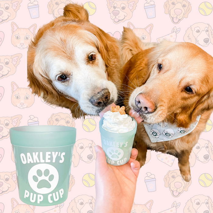 Personalized Heart Paw Reusable Pup Cup