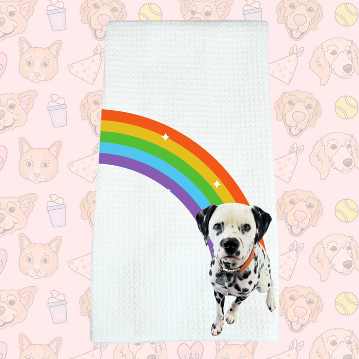 Custom End Of The Rainbow Tea Towel