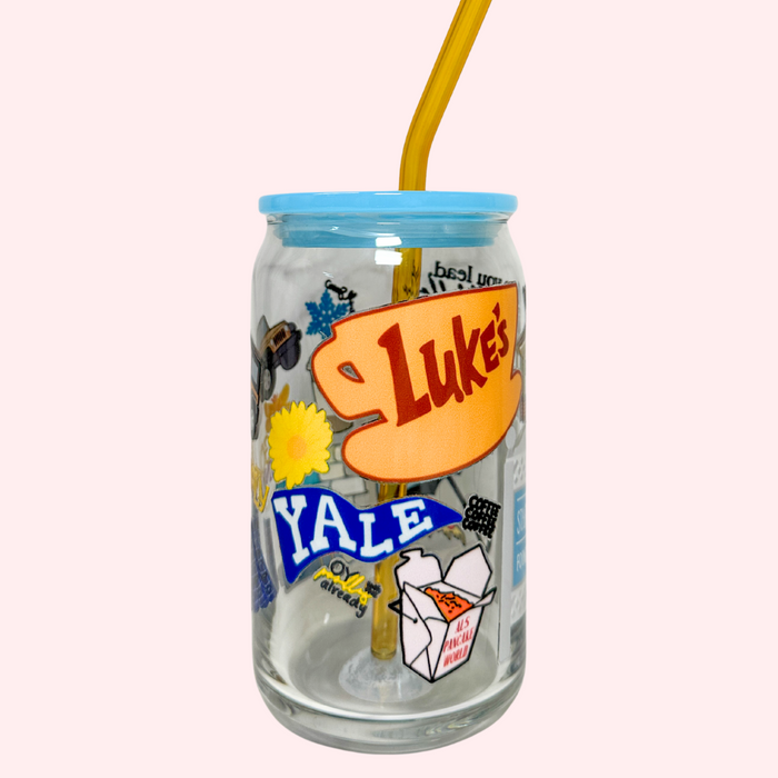 Where You Lead, I Will Follow Gilmore Girls Inspired 16oz Glass Tumbler