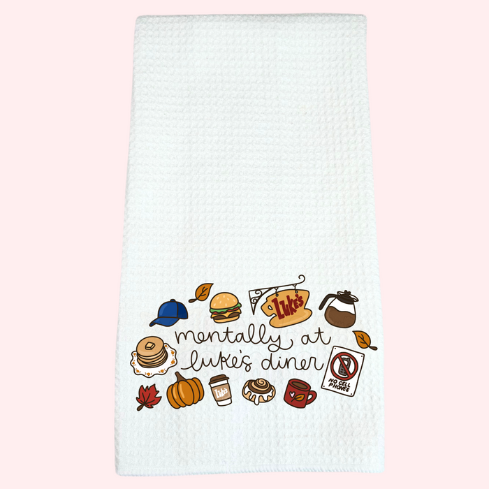 Gilmore Girls Mentally at Luke's Diner Tea Towel