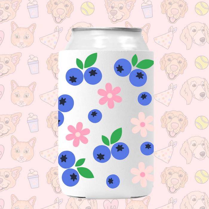 Blueberry Custom Can Koozie