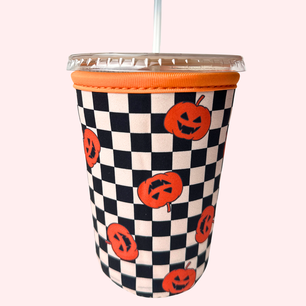 Pumpkin Checks Drink Sleeve