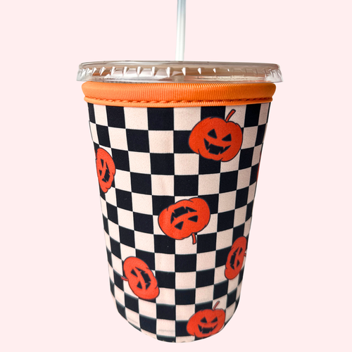 Pumpkin Checks Drink Sleeve
