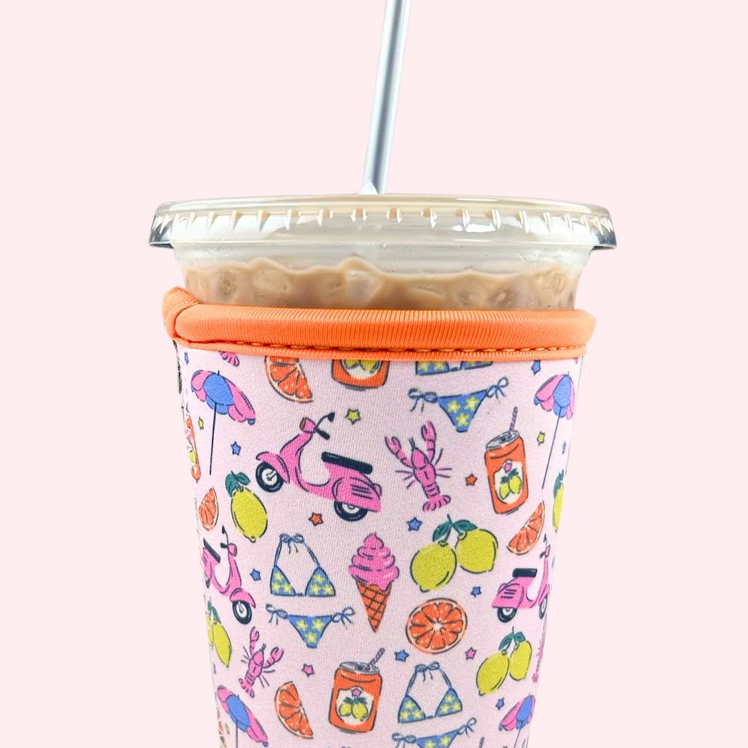 Drink Sleeve: 20+ Designs, Reusable 16-32oz Coffee Sleeve, Slim 12oz Energy Drink Sleeve, Koozie