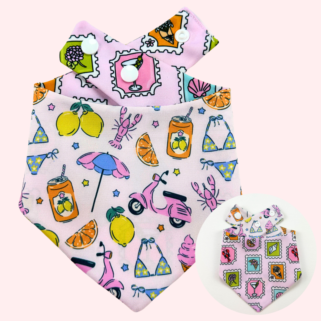Vacation Mode Reversible Dog Bandana