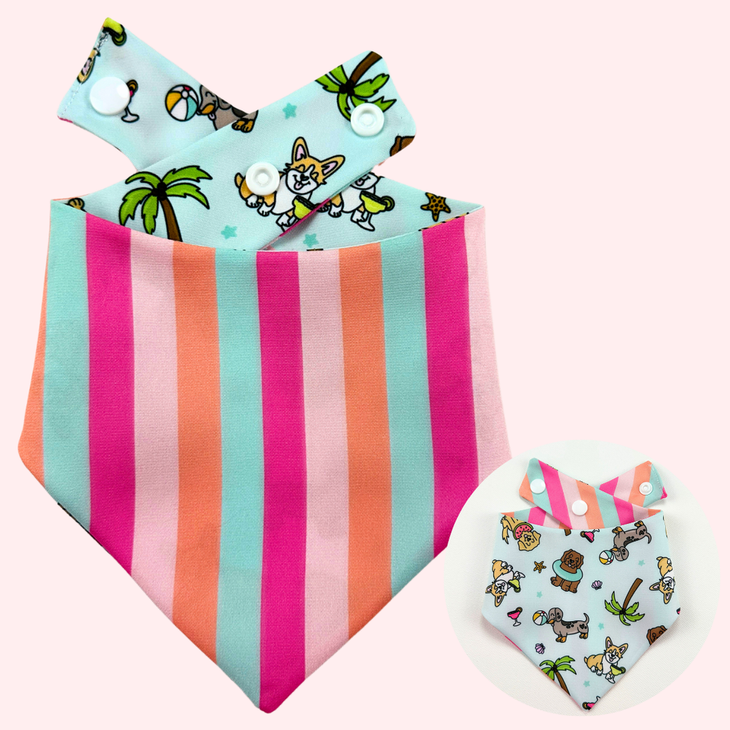 Cabana Club Reversible Dog Bandana