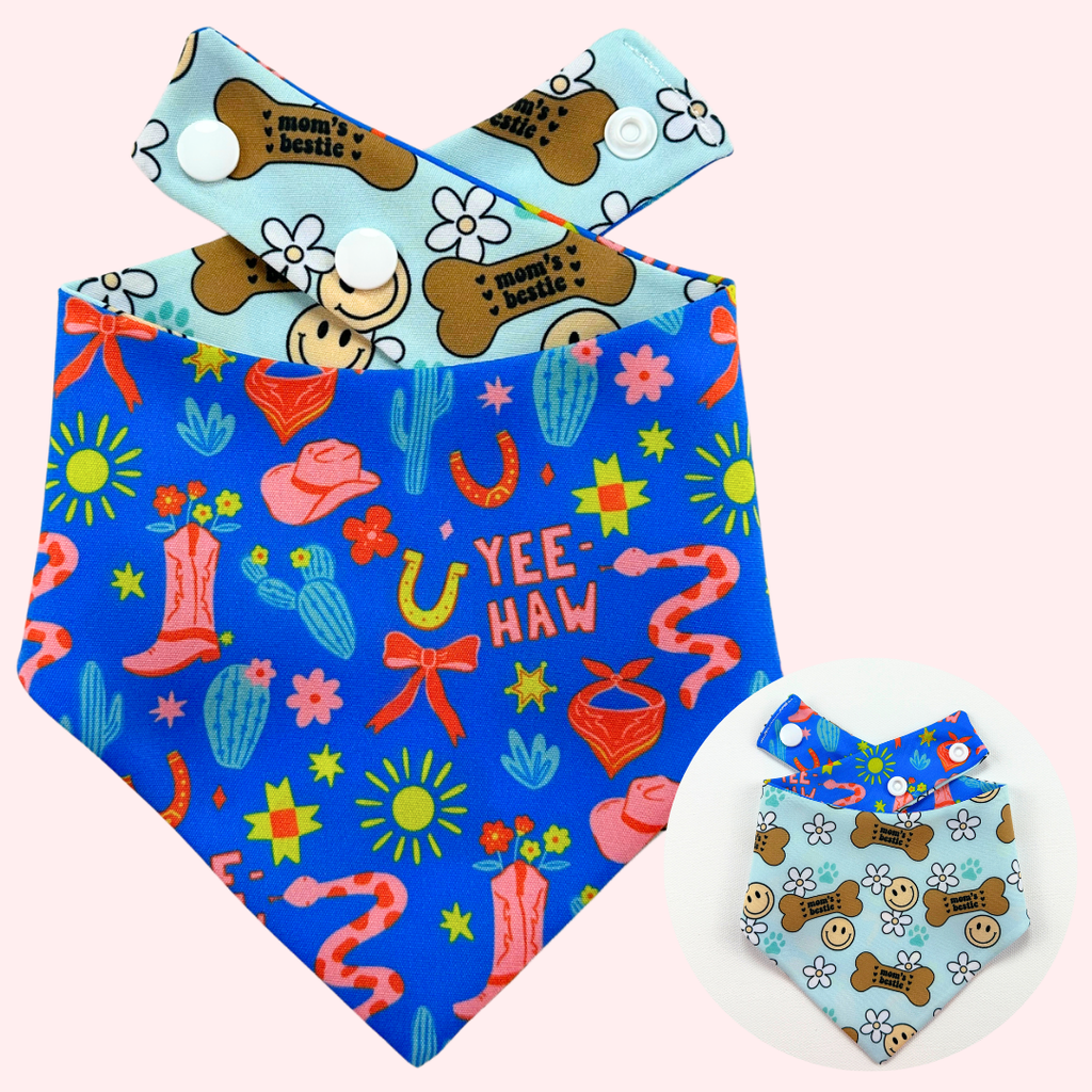 Yee Haw & Paws Reversible Dog Bandana