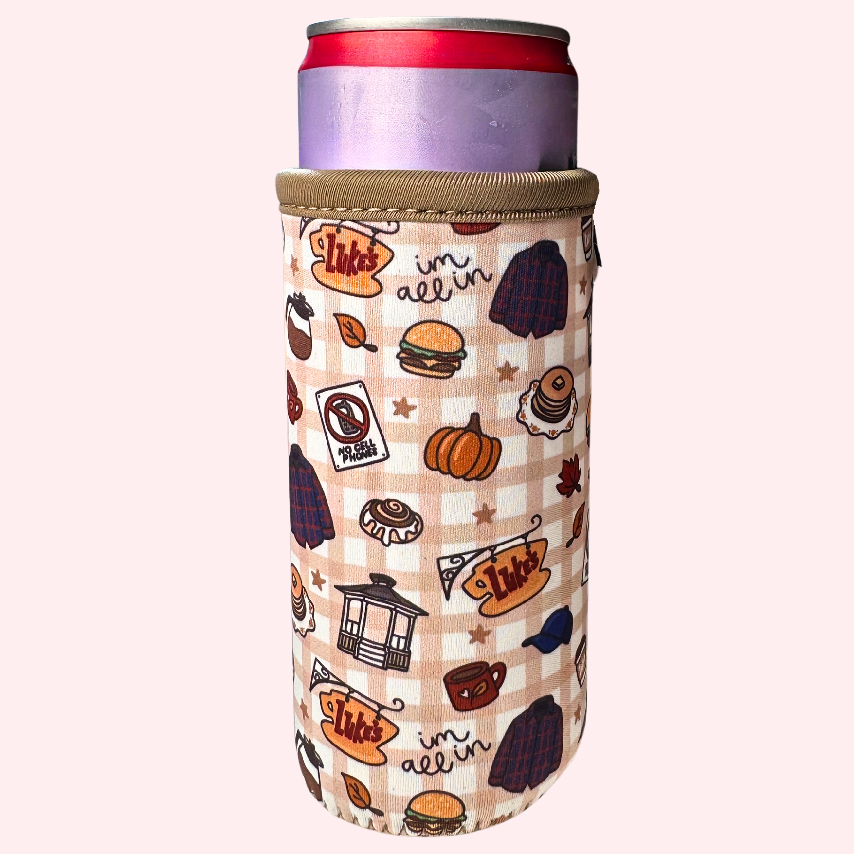 GG Fall Plaid Drink Sleeve