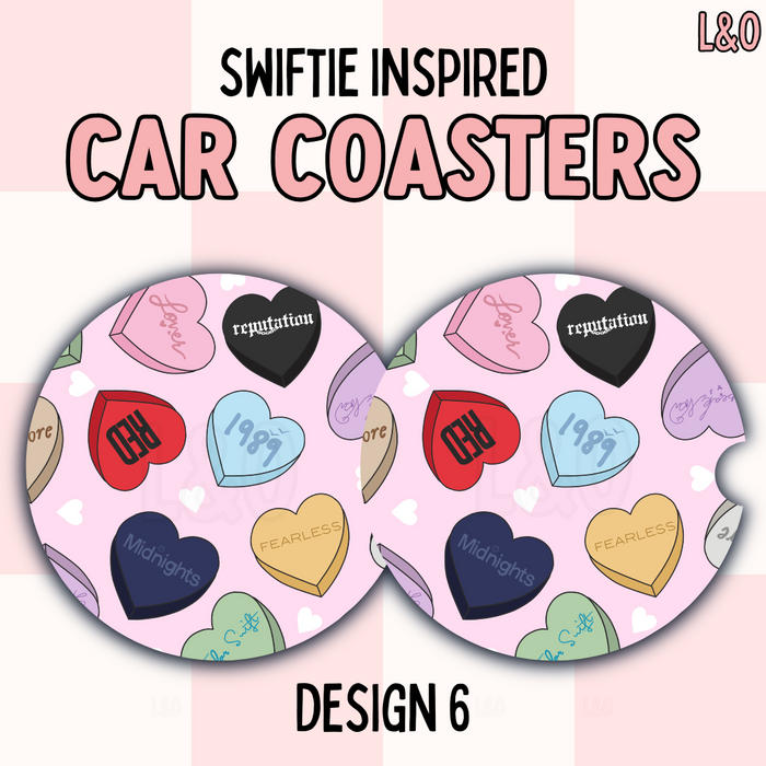 Swiftie Car Coasters - Pack of Two