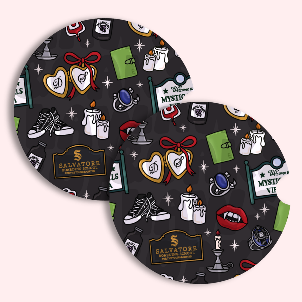 Car Coasters: Pack of Two Neoprene Coasters, One Size Fits Most Car Cup Holders