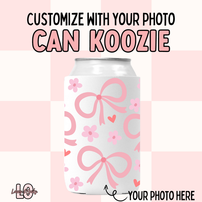 Bows Custom Can Koozie, Add Any Picture Of Your Choice