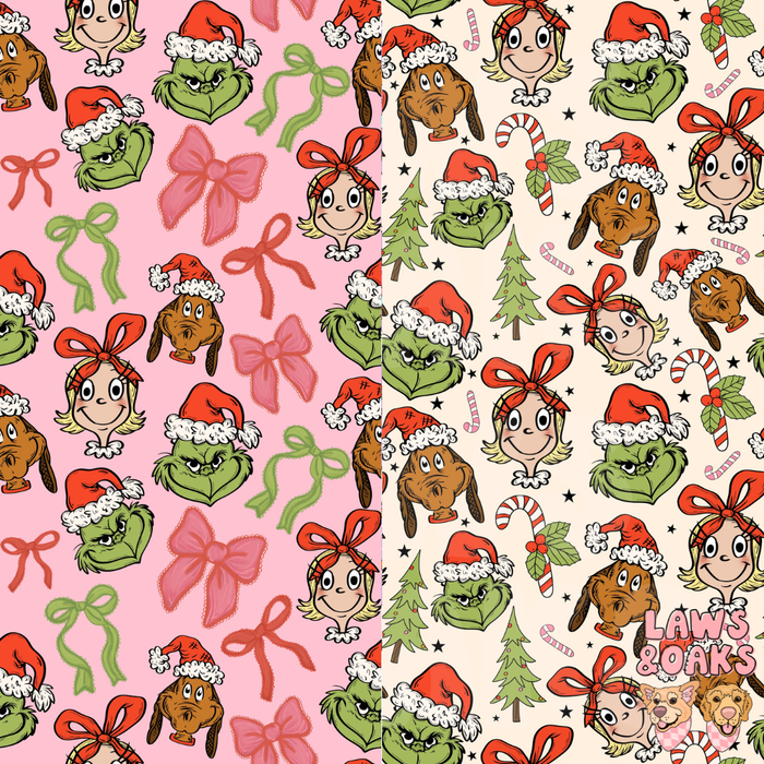 Grinchin' Around Pet Bandana