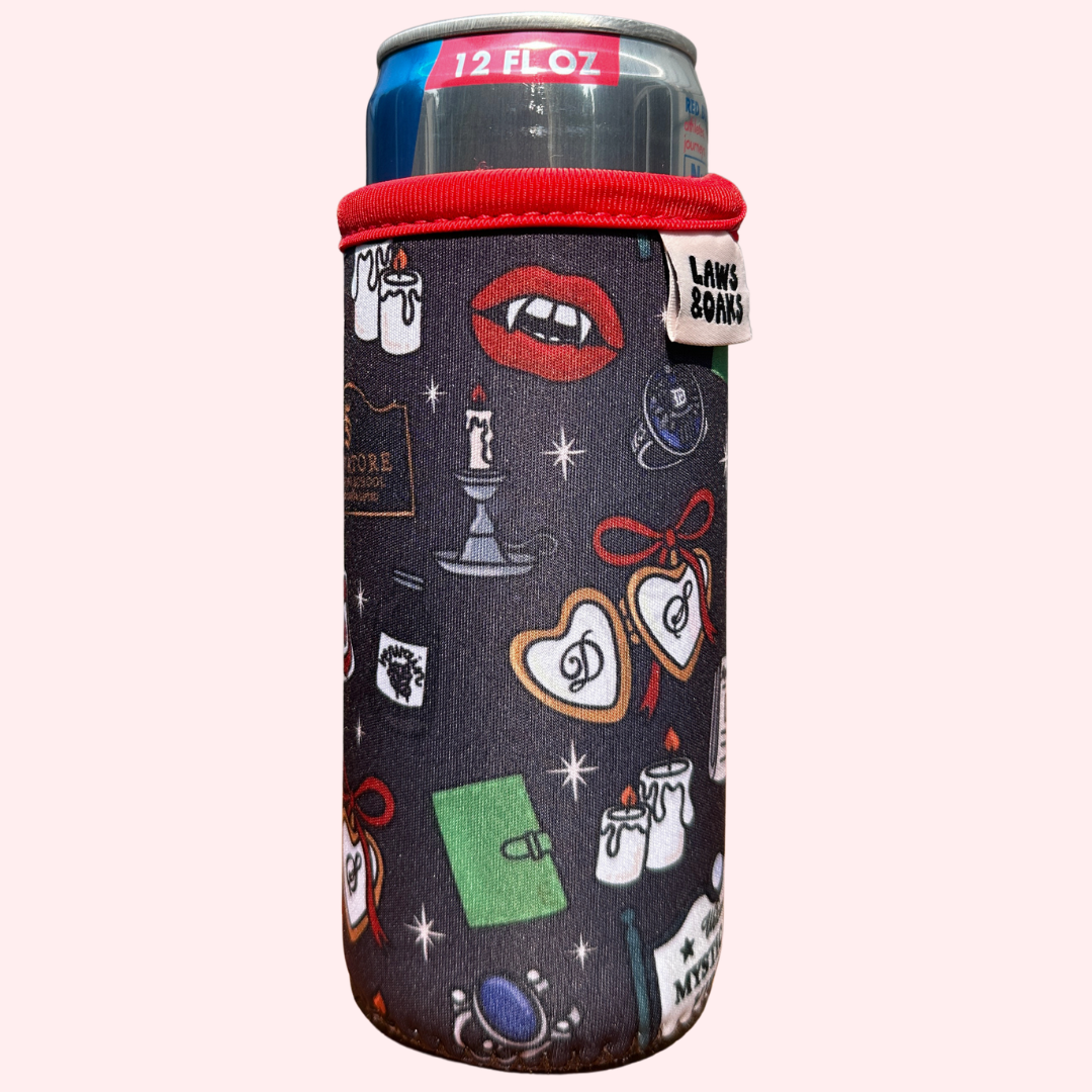 Mystic Falls Drink Sleeve: VPD Inspired 16-32oz Coffee Sleeve, 12oz Slim Energy Drink Koozie