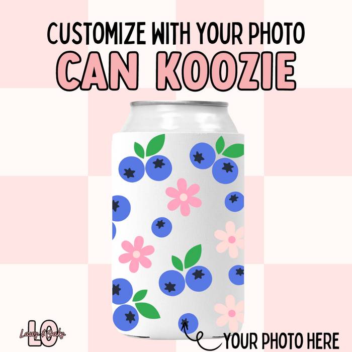 Blueberry Custom Can Koozie, Add Any Picture Of Your Choice