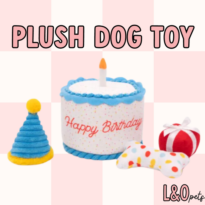 Burrow Birthday Cake Plush Dog Toy