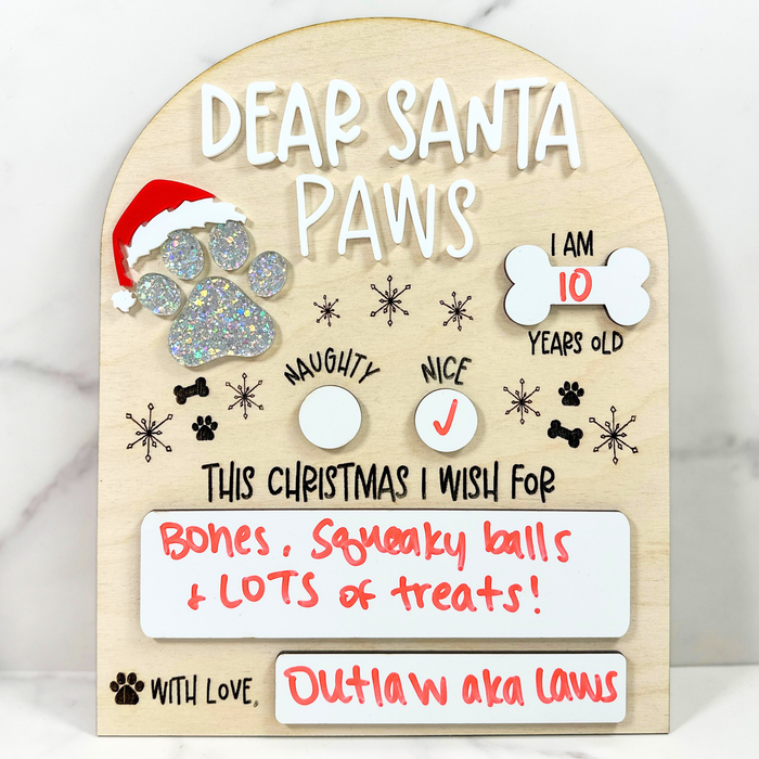 Dear Santa Paws Board