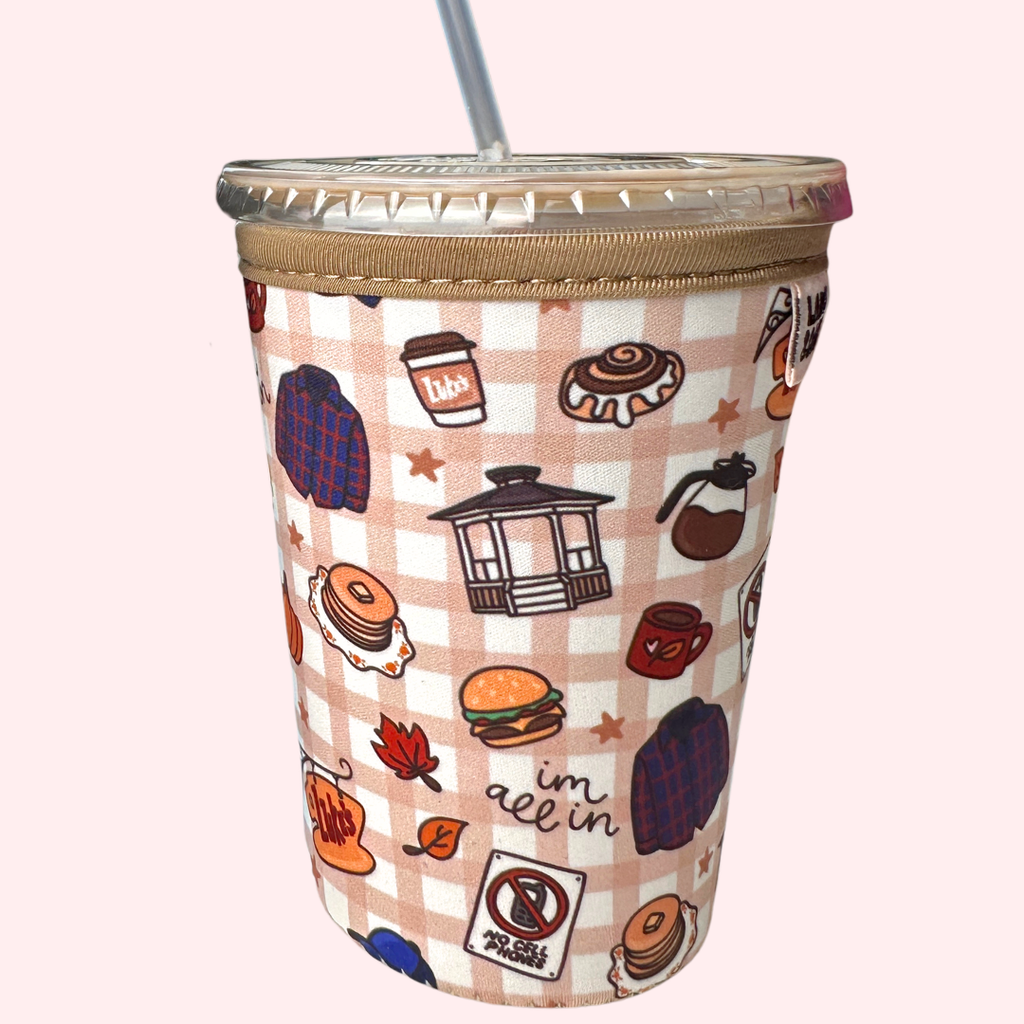 GG Fall Plaid Drink Sleeve