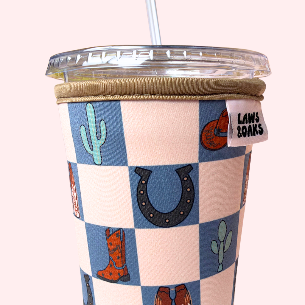 Western Checks Drink Sleeve