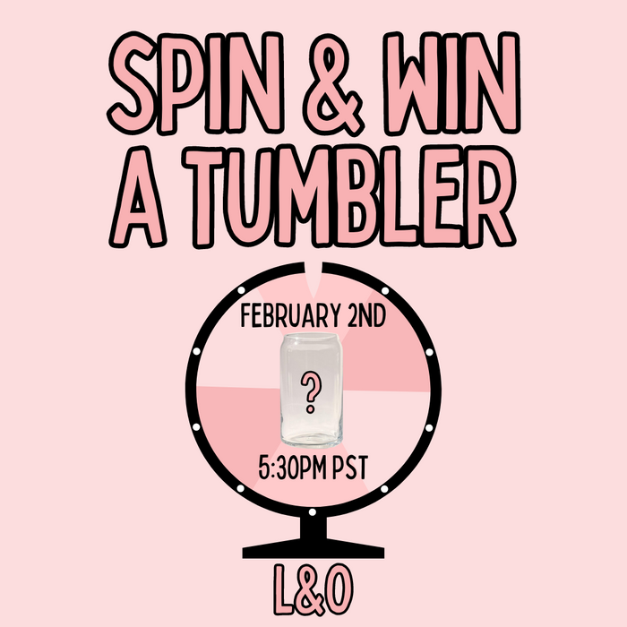 Spin & Win A Tumbler LIVE, February 2nd @lawsandoakspets on Instagram