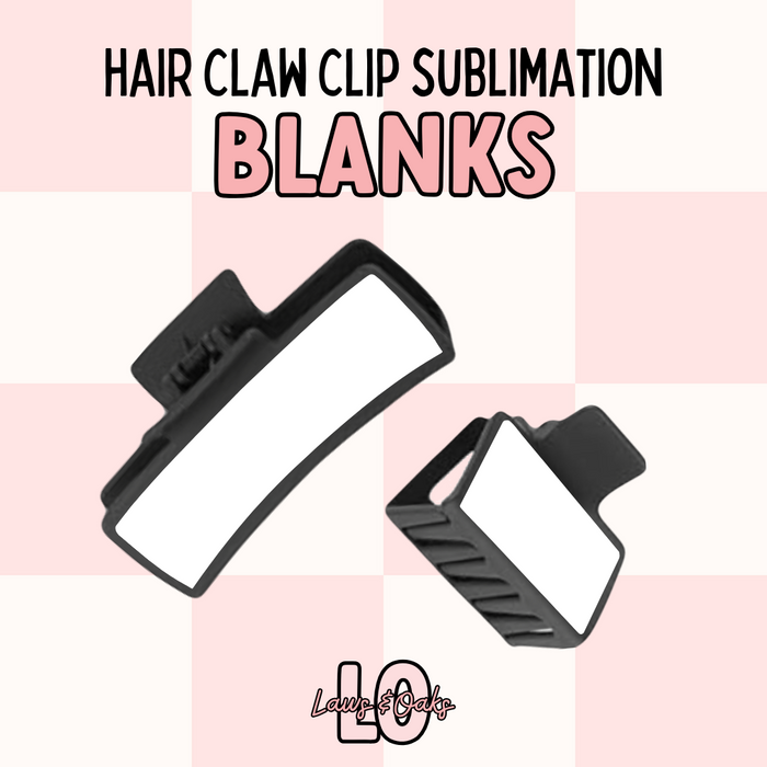 Hair Claw Clip Sublimation Blanks - Set of 12, 6 Small & 6 Large Blanks