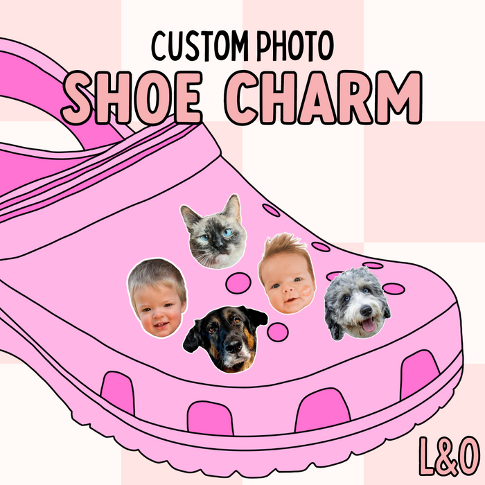 Custom Photo Shoe Charm, Personalized Croc Charm, Custom Picture Charm