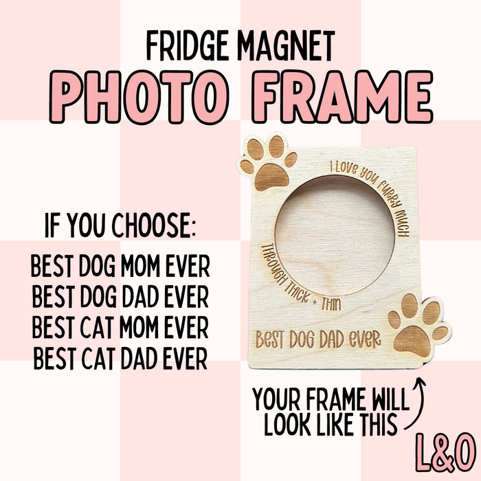 Pet Fridge Magnet Photo Frame, Picture Frame Magnet, Fridge Magnets, Frame Only