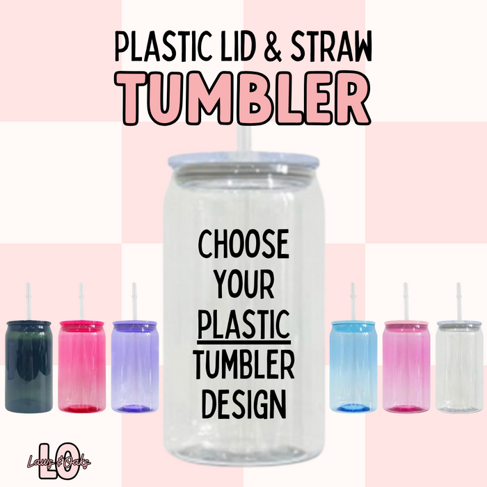 Plastic Tumbler With Lid & Straw, Kid Friendly Tumbler