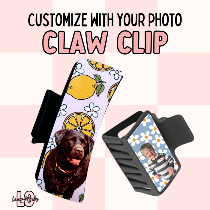 Custom Claw Clip, Add Two Photos To A Hair Clip To Make The Perfect Hair Accessory