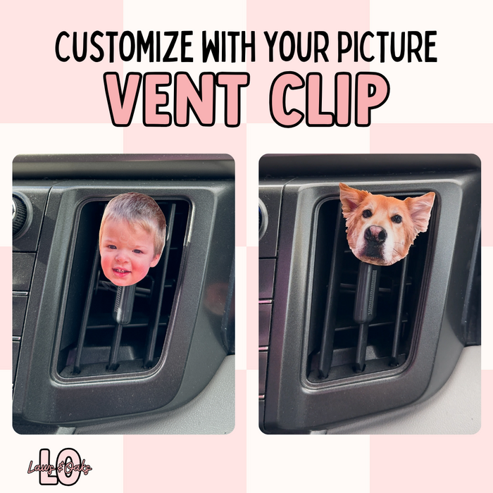 Custom Car Vent Clip, Personalized Vent Clip, Custom Car Accessories