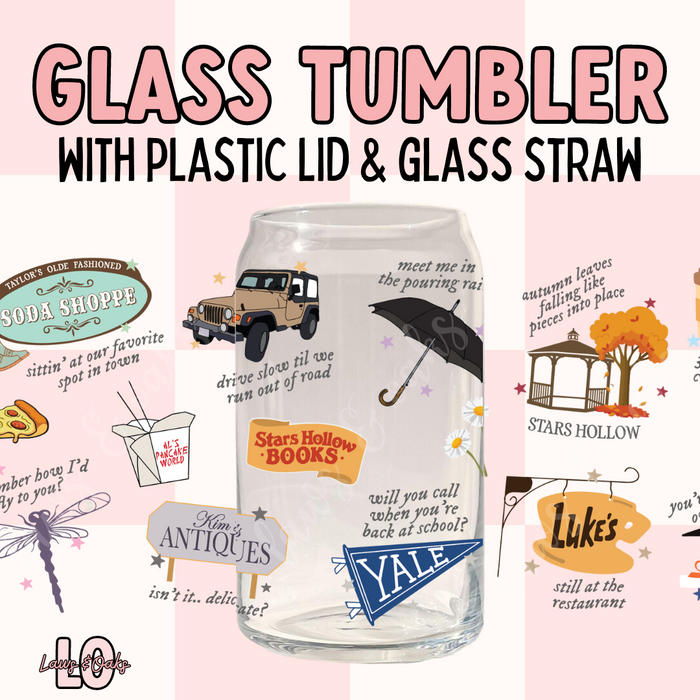 Taylor in Stars Hollow 16oz Glass Tumbler